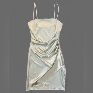 Seafoam Silky Mini Dress